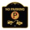 Signmission No Parking No Parking and Tow Truck, Black & Gold Aluminum Sign, 18" x 18", BG-1818-23818 A-DES-BG-1818-23818 - alternate 1